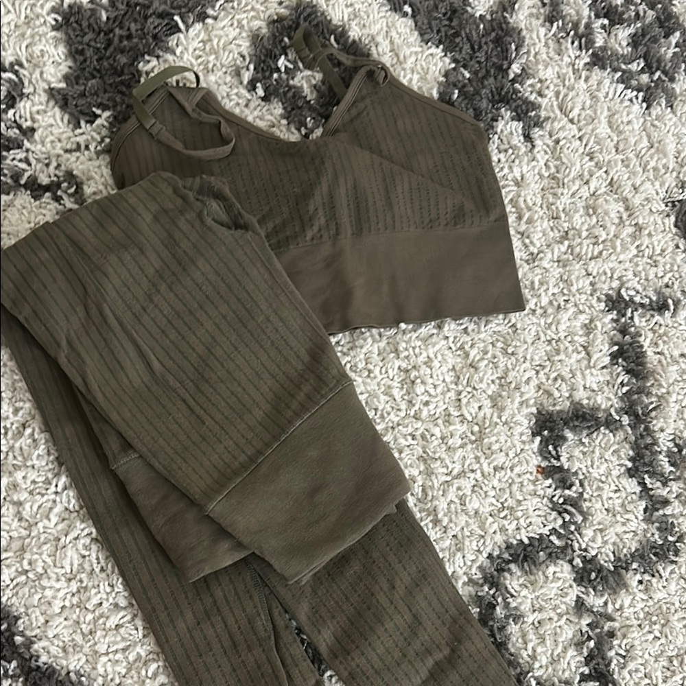Olive Green Women's Pants & Jumpsuit Set
